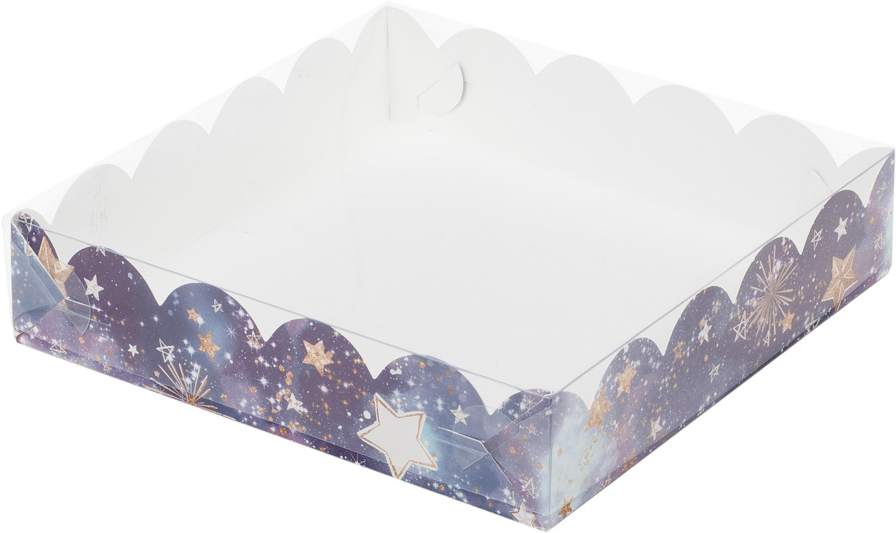 Коробка для пряников и печенья "Звездное небо" (200*200*35 мм) - фото 1 - id-p138785962