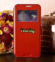 Чехол для Huawei P40 Lite книга с окошком, красный