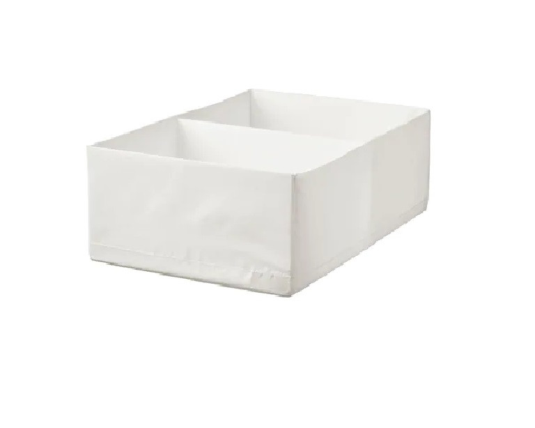 IKEA/ СТУК Ящик с отделениями, белый34x51x18 см
