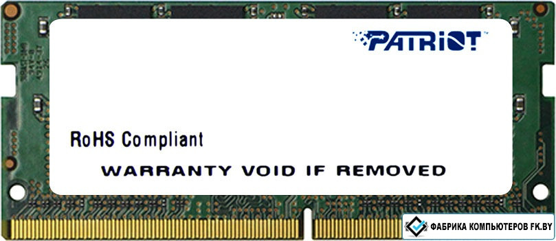 Оперативная память Patriot Signature Line 4GB DDR4 SO-DIMM PC4-17000 [PSD44G213381] - фото 1 - id-p138806828