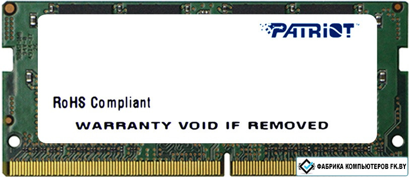 Оперативная память Patriot Signature Line 4GB DDR3 SODIMM PC3-12800 [PSD34G160081S] - фото 1 - id-p138806877