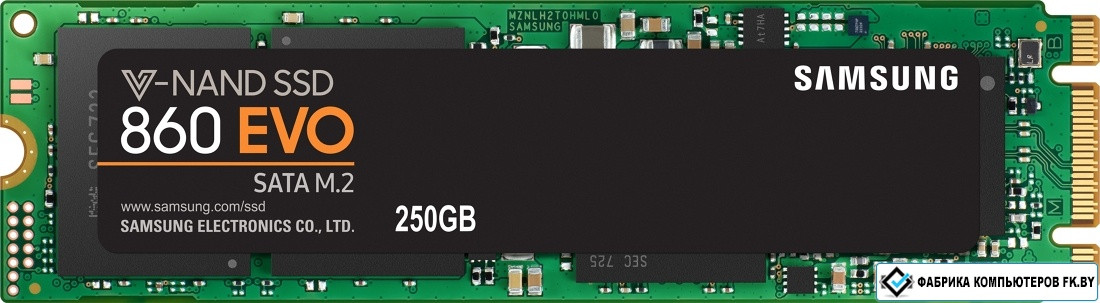 SSD Samsung 860 Evo 250GB MZ-N6E250 - фото 1 - id-p138808335