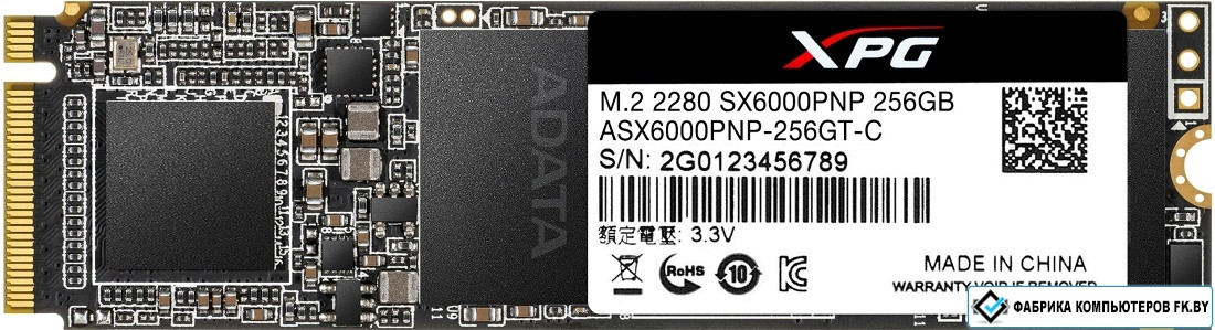 SSD A-Data XPG SX6000 Pro 256GB ASX6000PNP-256GT-C - фото 1 - id-p138808409