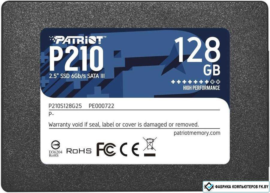 SSD Patriot P210 128GB P210S128G25 - фото 1 - id-p138809188