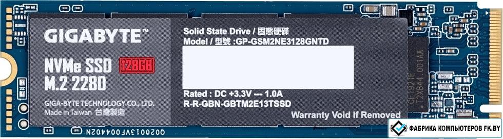 SSD Gigabyte NVMe 128GB GP-GSM2NE3128GNTD - фото 1 - id-p138808550