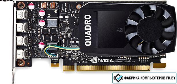 Видеокарта PNY Quadro P1000 4GB GDDR5 VCQP1000-BLS - фото 1 - id-p138809878