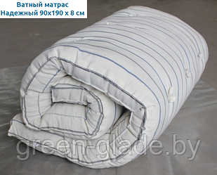 Матрас ватный Надежный (РВ) 90х190 см, ткань тик