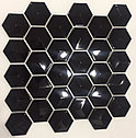 Мозаика 3D Hexagon Black Glossy, фото 2