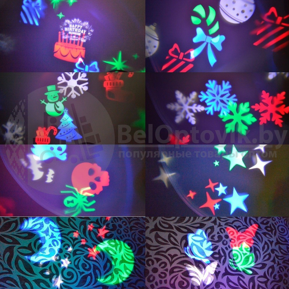 Уличный голографический лазерный проектор Christmas led projector light с эффектом цветомузыки, 10 слайдов - фото 4 - id-p138850220