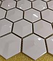 Мозаика 3D Hexagon White Glossy, фото 3