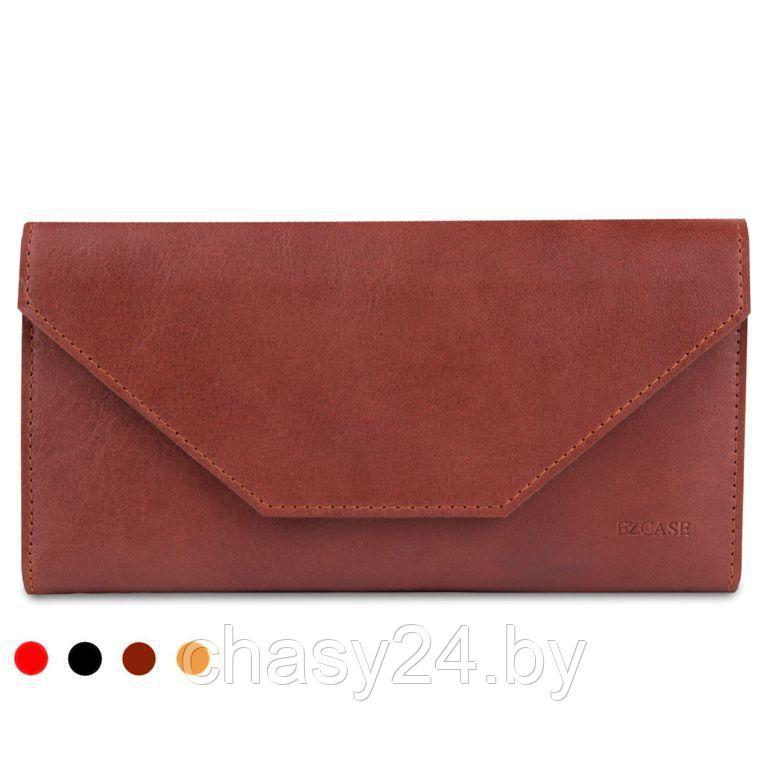 Кошелек из кожи ручной работы Envelope коричневый C4
