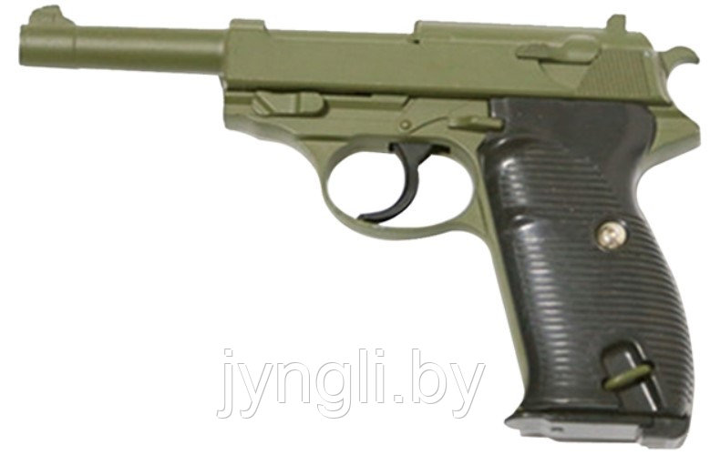 Страйкбольный пистолет Galaxy G.21G зелёный, 6 мм (копия Walther P38) - фото 1 - id-p138883225