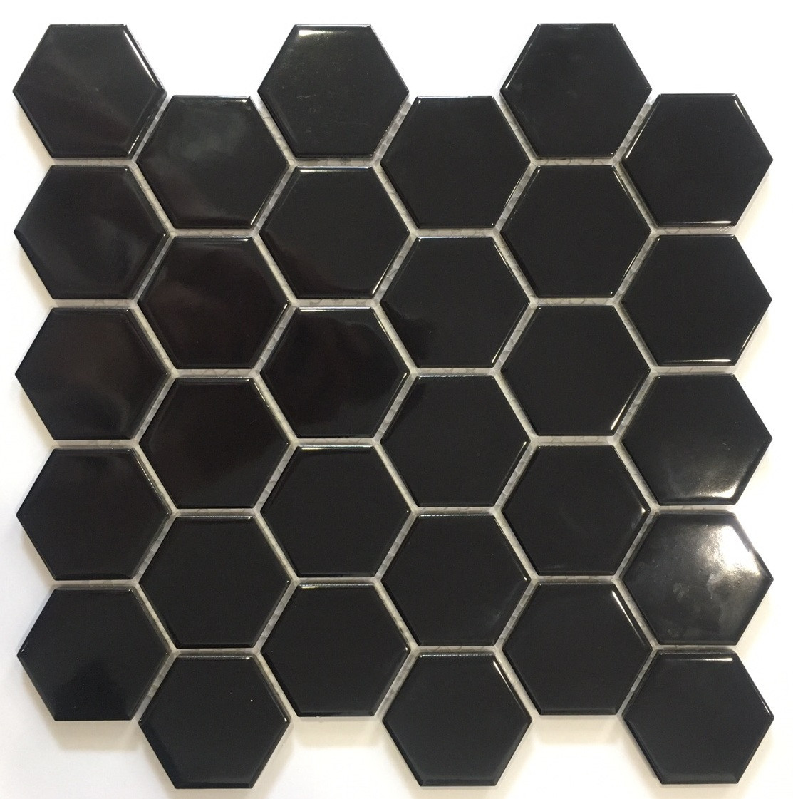 Мозаика Hexagon Black Glossy - фото 1 - id-p138885694