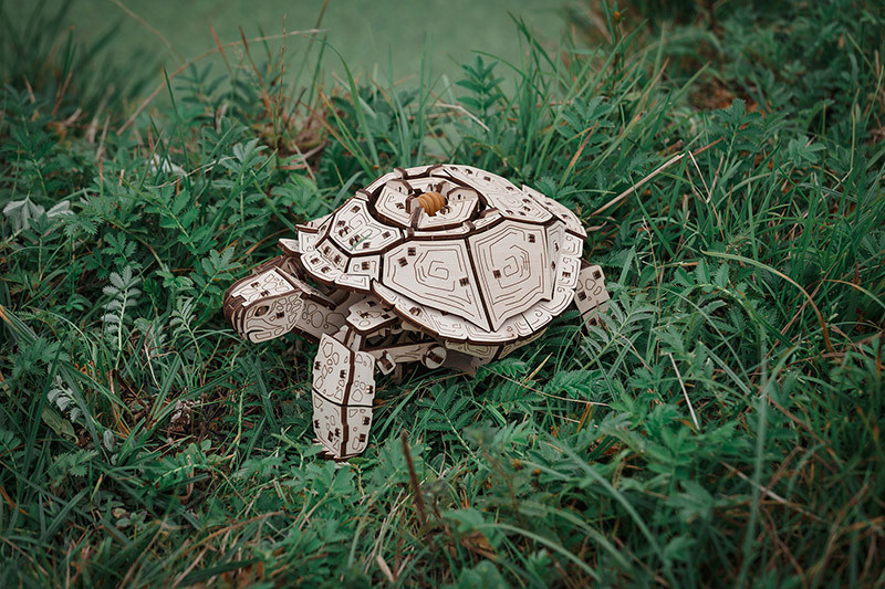 Черепаха. Деревянный пазл 3D - конструктор EWA - фото 3 - id-p138886018