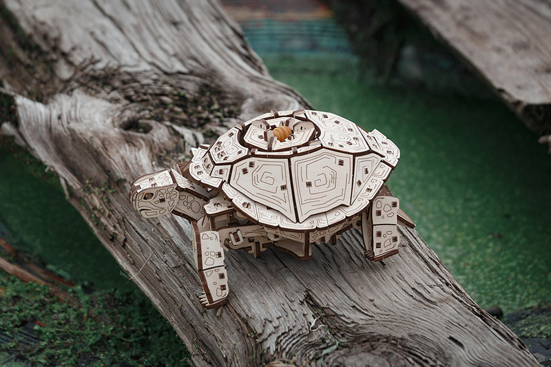 Черепаха. Деревянный пазл 3D - конструктор EWA - фото 5 - id-p138886018