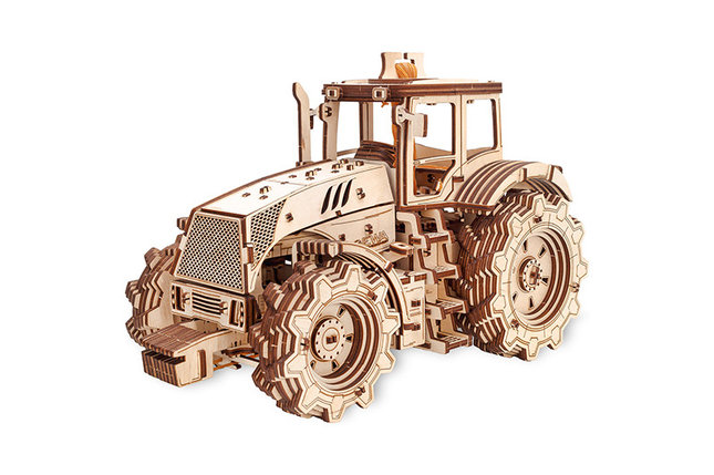 Трактор. Деревянный пазл 3D - конструктор EWA, фото 2
