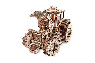 Трактор. Деревянный пазл 3D - конструктор EWA, фото 3
