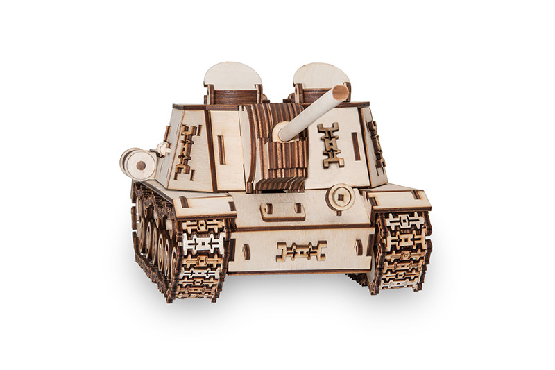 Танк ИСУ-152. Деревянный пазл 3D - конструктор EWA - фото 2 - id-p138886043