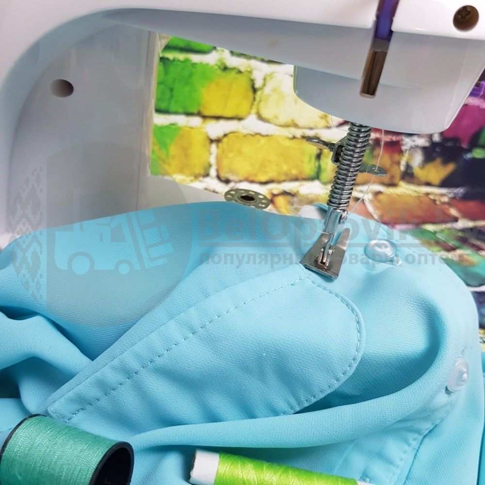 Швейная машинка компактная Mini Sewing Machine (Портняжка) с инструкцией на русском языке без подсветки - фото 5 - id-p138889598