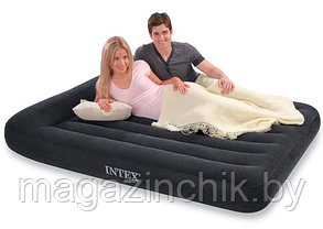 Надувной двуспальный матрас Intex 66769 Pillow Rest Classic 152х203х30 см с подголовником