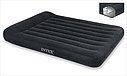 Надувной двуспальный матрас Intex 66770 Pillow Rest Classic 183х203х30 см с подголовником, фото 3