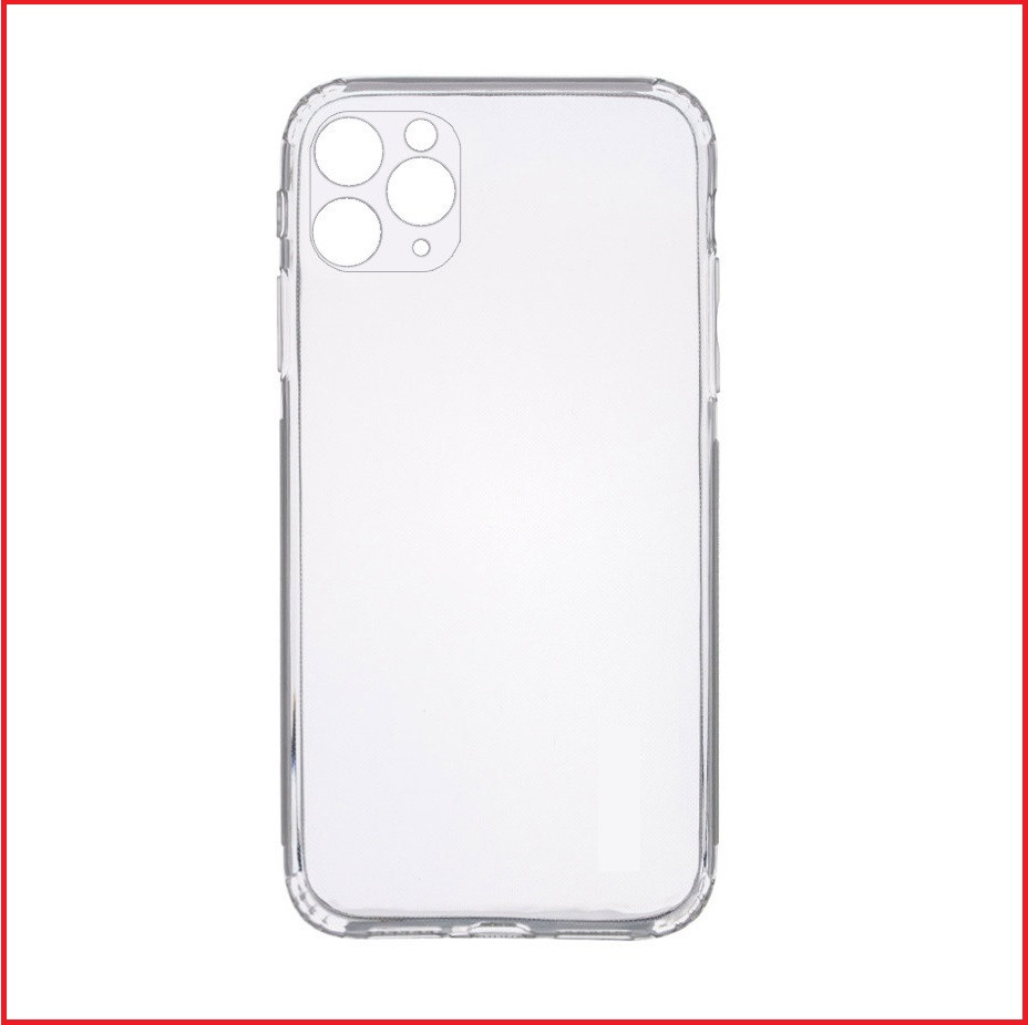 Чехол-накладка для Apple Iphone XI pro / iphone 11 pro (силикон) прозрачный с защитой камеры, фото 1