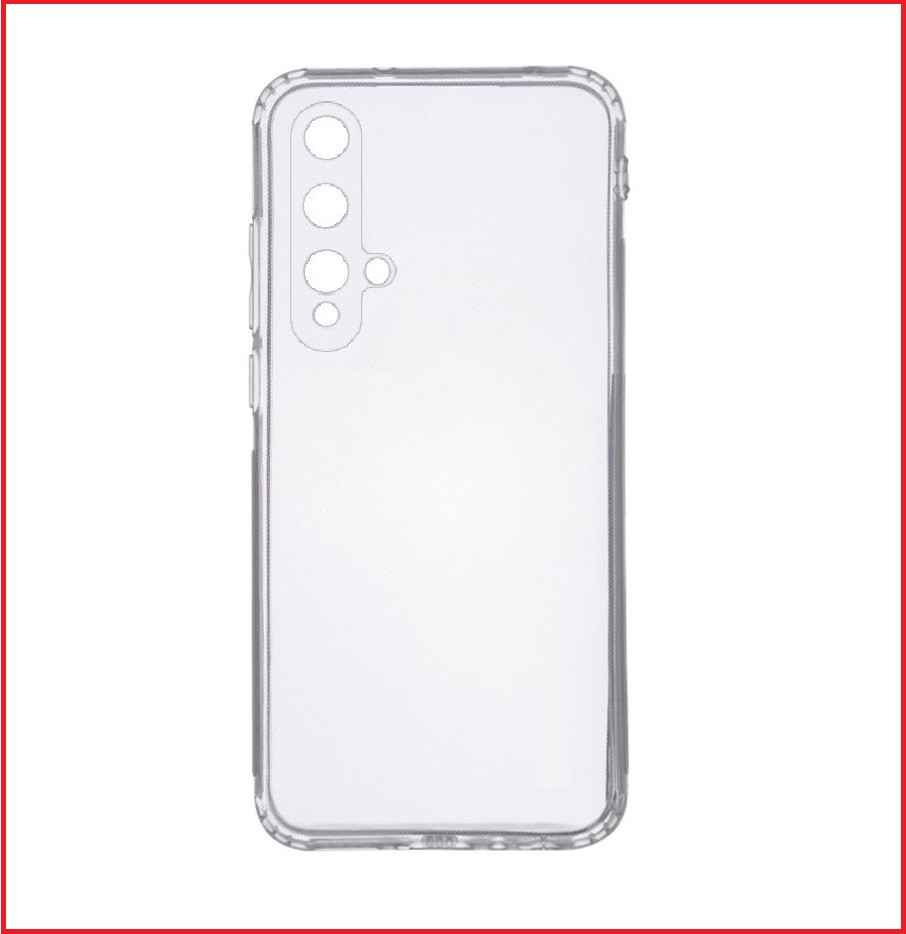 Чехол-накладка для Huawei Honor 20 (силикон) прозрачный с защитой камеры - фото 1 - id-p121405314