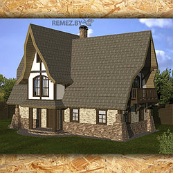 Дом в европейском стиле с мансардой (реконструкция ветхого дома) GH 2-0220