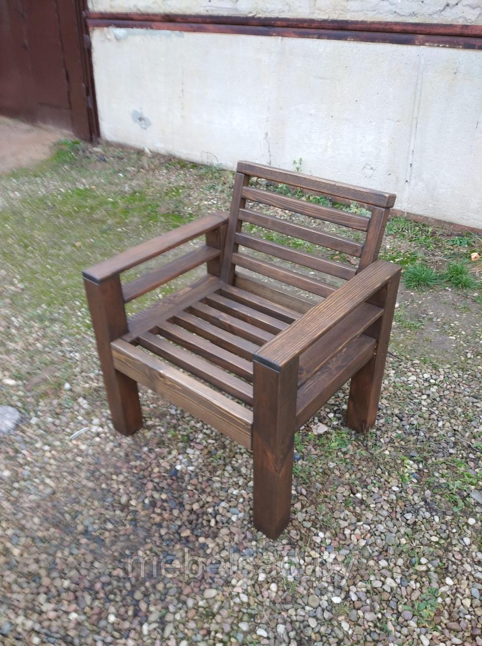 Кресло садовое и банное деревянное "Лофт Люкс" - фото 1 - id-p138420795