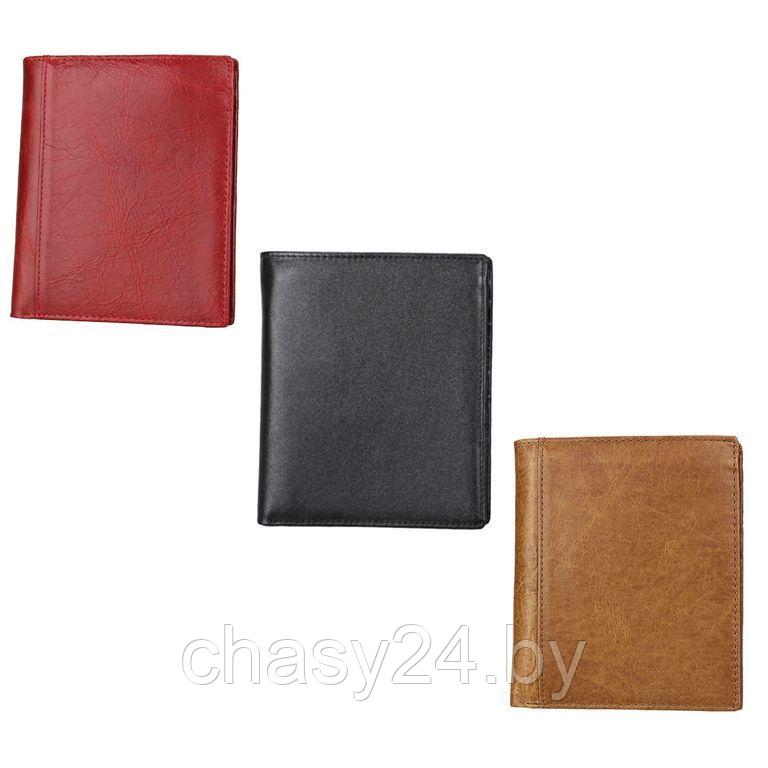 Портмоне для автодокументов, паспорта и денег из кожи ручной работы Kirik красное K52 - фото 6 - id-p138956107