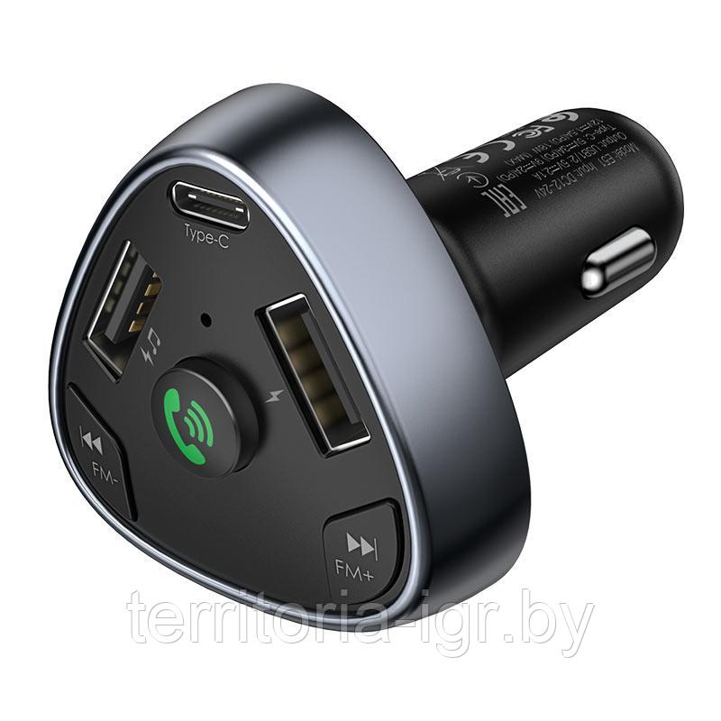 FM-трансмиттер Bluetooth E51 черный Hoco - фото 3 - id-p138956390