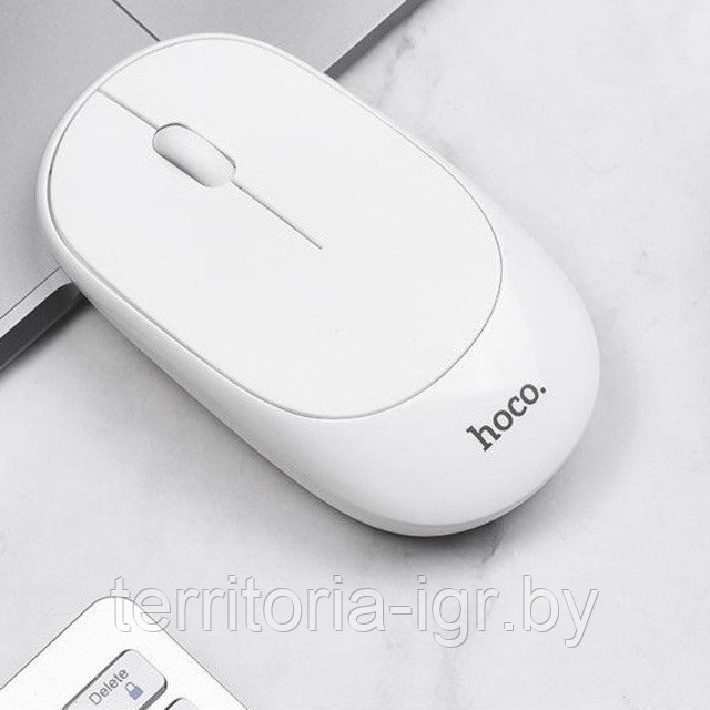 Беспроводная мышь 2в1 USB+Bluetooth DI04 белый Hoco - фото 4 - id-p138956418