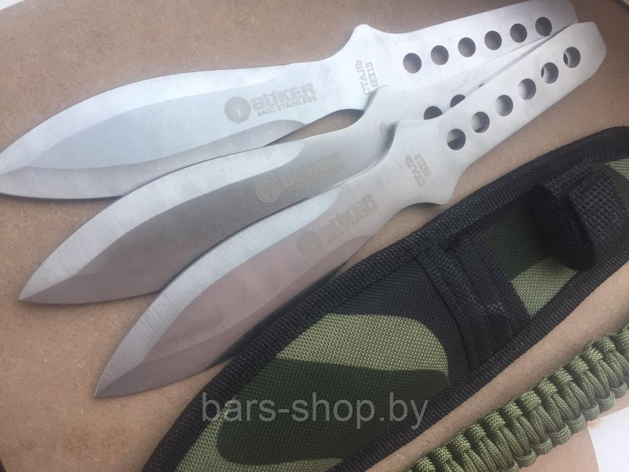 Ножи спортивные метательные BOKER 440C STAINLES, цвет стали - фото 1 - id-p138957068