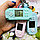 Брелок - тетрис Mini Game Player (с кольцом, карабином и колокольчиком) Мятный с белыми кнопками, фото 5