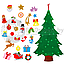 Елочка из фетра с новогодними игрушками липучками Merry Christmas, подвесная, 93 х 65 см Декор D, фото 10