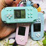 Брелок - тетрис Mini Game Player (с кольцом, карабином и колокольчиком) Нежно-розовый с белыми кнопками, фото 6