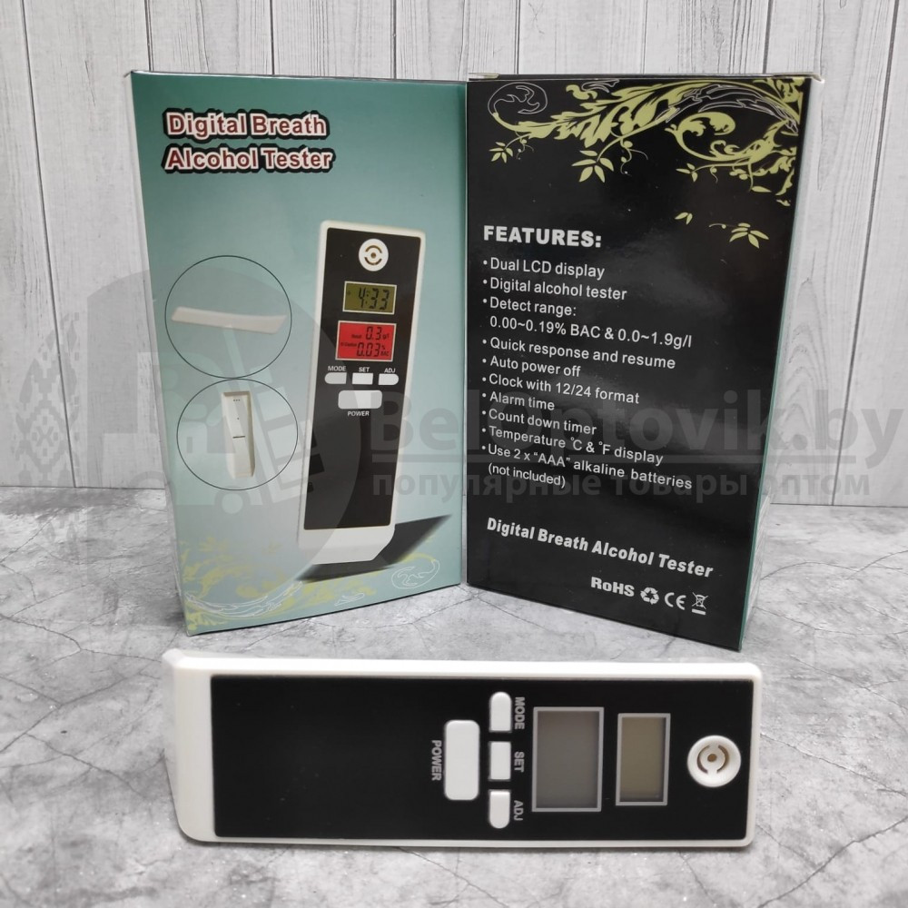 Надёжный алкотестер- электронные часы с функциями будильника, термометра , таймера Digital Breath Alcohol - фото 8 - id-p138963621