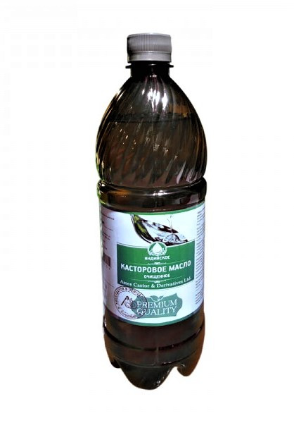 Касторовое масло (клещевины) Индийское, Premium Quality, 1000 мл - очищенное