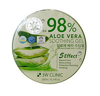 [3W CLINIC] Гель универсальный АЛОЭ Aloe Vera Soothing Gel 98%, 300 мл