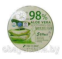 [3W CLINIC] Гель универсальный АЛОЭ Aloe Vera Soothing Gel 98%, 300 мл