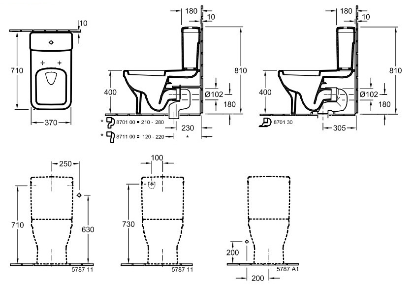 УНИТАЗ-КОМПАКТ С БАЧКОМ VILLEROY&BOCH ARCHITECTURA 56871001 36,5X70, VARIO ВЫПУСК - фото 2 - id-p138991733