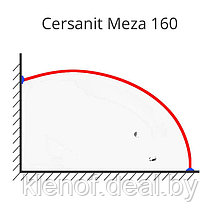 Карниз для ванны Cersanit Meza 160х100 нержавеющая сталь