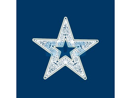 Светодиодная фигура «Звезда» 80 см, 80 светодиодов, с трубой и подвесом, цвет свечения теплый белый/белый