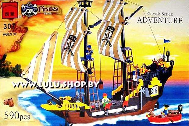 Конструктор Brick 307 Приключения корсаров из серии Pirates (Пираты) - фото 1 - id-p139019577