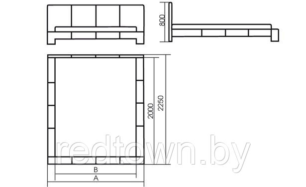 Кровать с мягким изголовьем Герда - фото 2 - id-p10692996