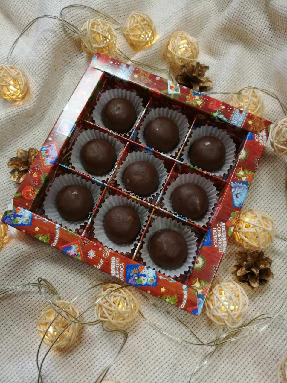Коробка для 9 конфет с пластиковой крышкой "Новогодняя почта", 155 х155х h30 мм - фото 2 - id-p139116548