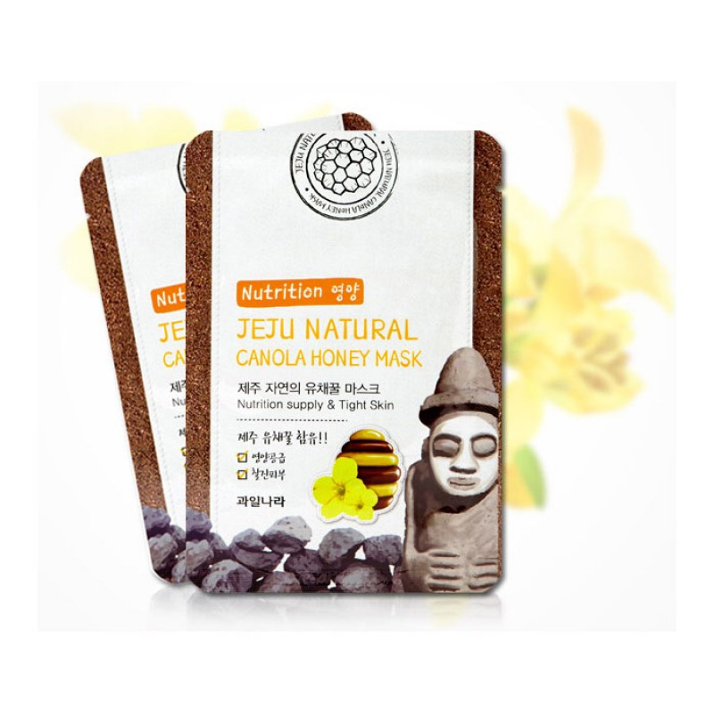 Маска для лица тканевая питательная / Jeju Nature's Canola Honey Mask 20мл - фото 1 - id-p139138794