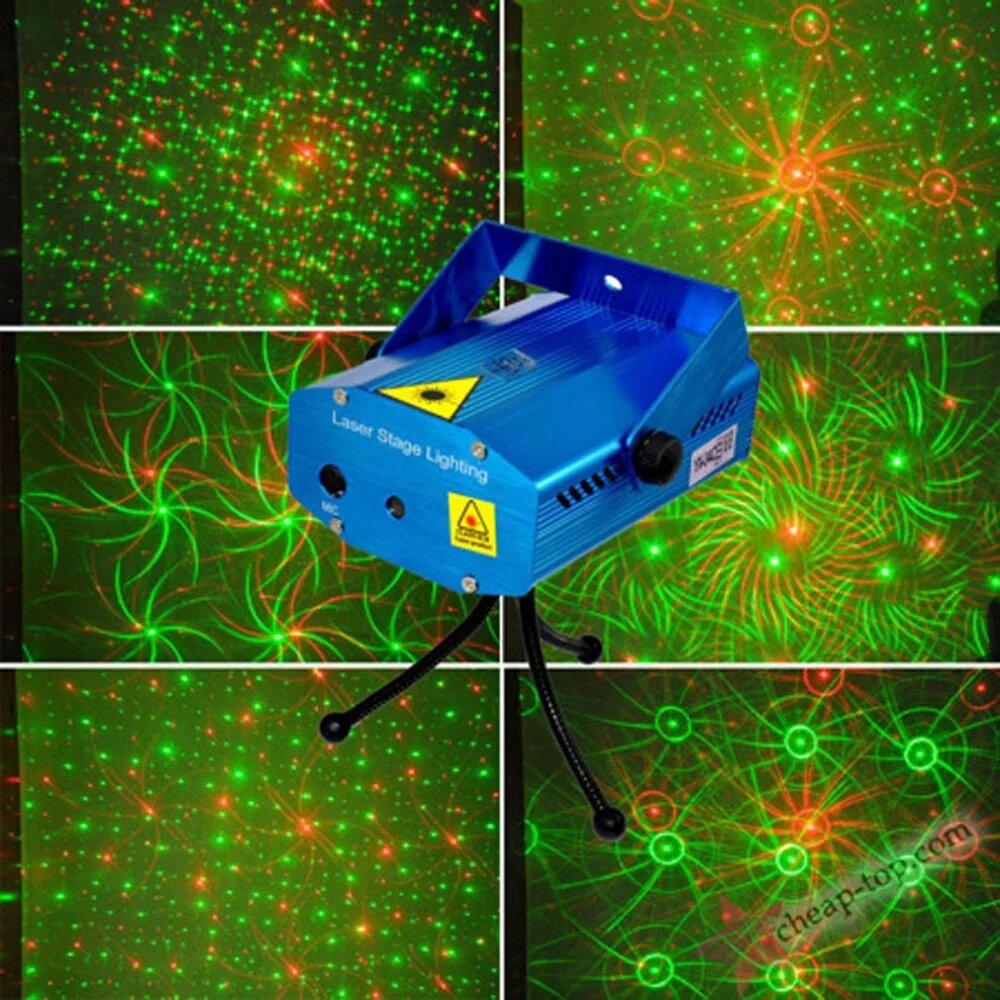 Лазерный проектор Mini Laser Stage Lighting - фото 2 - id-p137684649