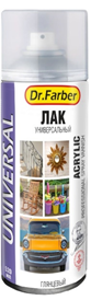 Лак-аэрозоль Dr. Farber акриловый универсальный 520 мл бесцв. гл., фото 2