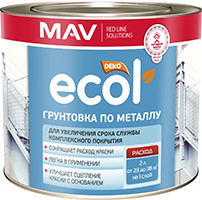 Грунтовка ГФ-021 ECOL по металлу светло-серый  1,0 л (1,0 кг)